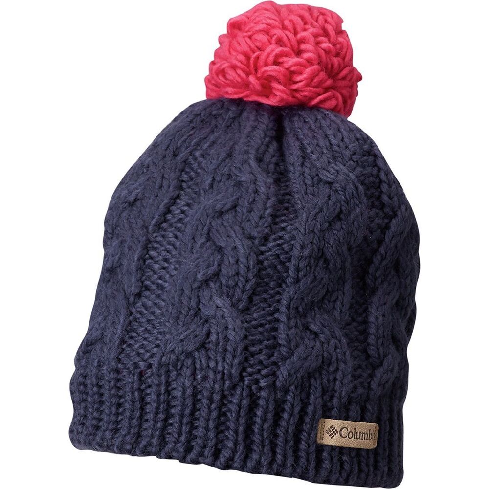 Columbia In-Bounds Beanie Youth Cable Knit Pom-Pom Winter Hat One Size